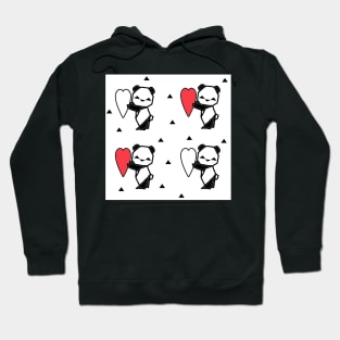 Origami Panda Heart Love Hoodie